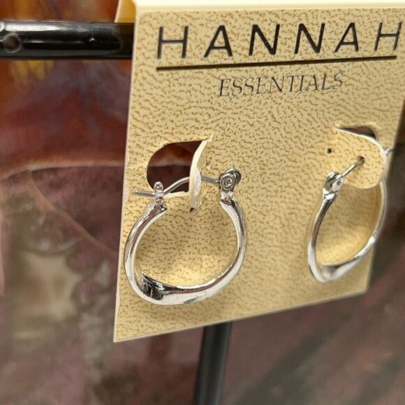 Hannah Silver Hoop Earrings - Picture 2 of 5